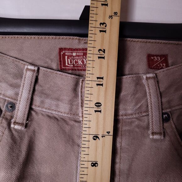 Lucky Brand Jeans Mens 33x32 Brown 121 Slim Cone Denim - Picture 13 of 15